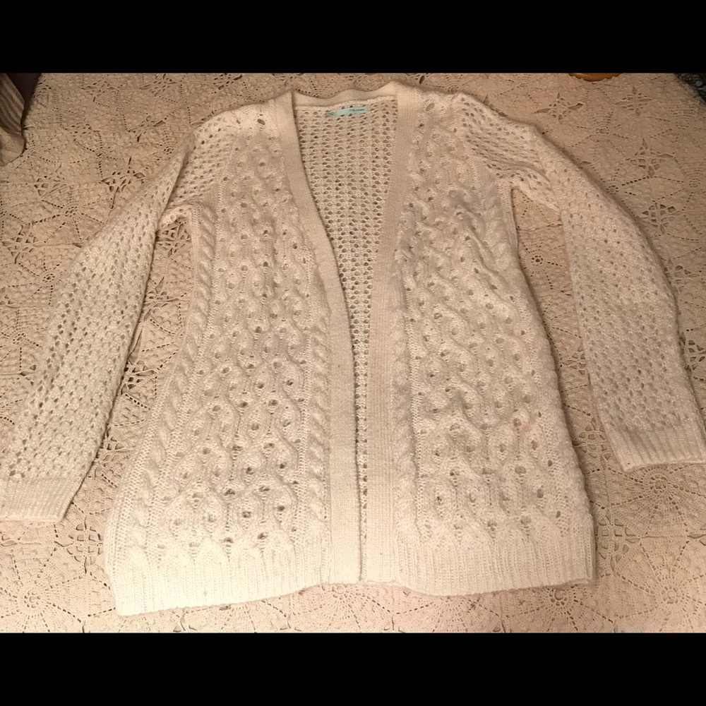 Maurice’s Cream colored cable knit cardigan